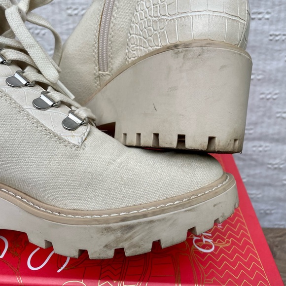 ✨DOLCE VITA✨ White Combat Boots - Picture 6 of 7